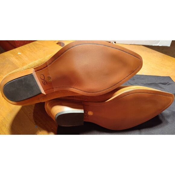 CIVIL REGIME CAMEL SUEDE WESTERN BOOT SIZE 7 / 40 - Picture 4 of 9